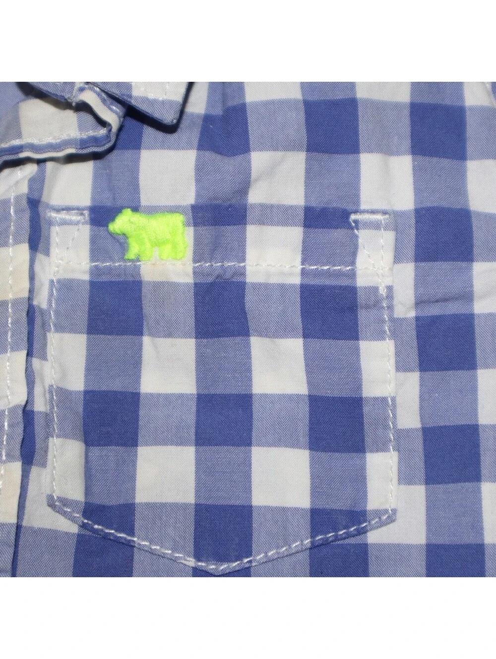 Carters Boys Shirt Blue White Check 18 Months